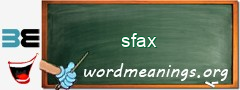 WordMeaning blackboard for sfax